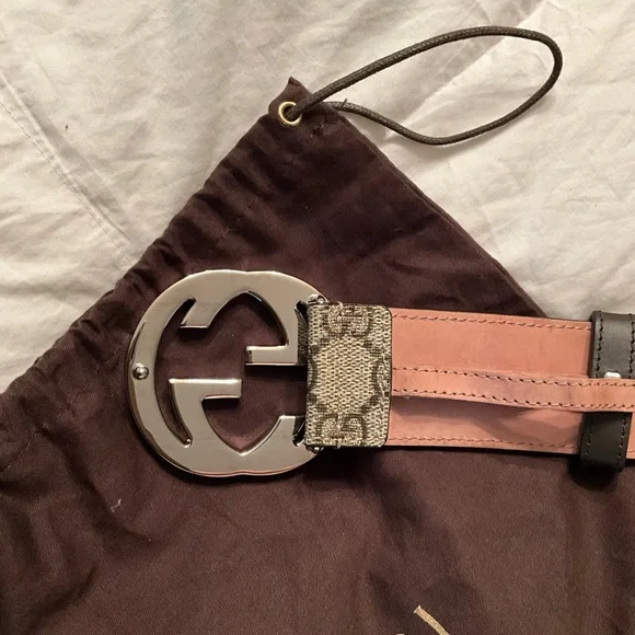 Gucci GG Supreme Unisex Leather Belt - Picture 7 of 7
